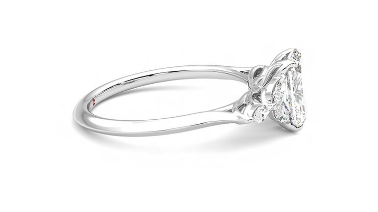 Taylor & Hart Tamora Emerald Engagement Ring 360 degree image 10