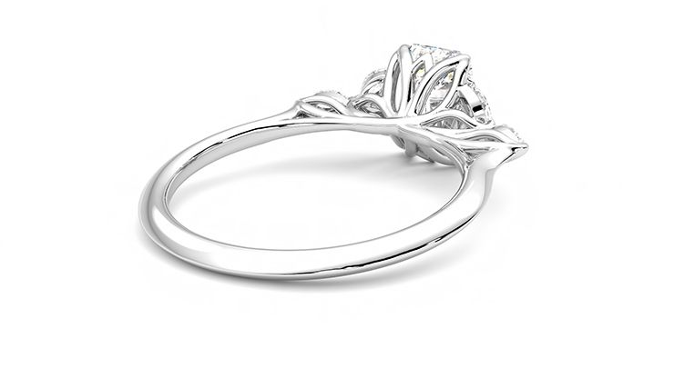 Taylor & Hart Tamora Emerald Engagement Ring 360 degree image 13