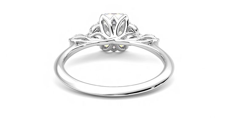 Taylor & Hart Tamora Emerald Engagement Ring 360 degree image 15