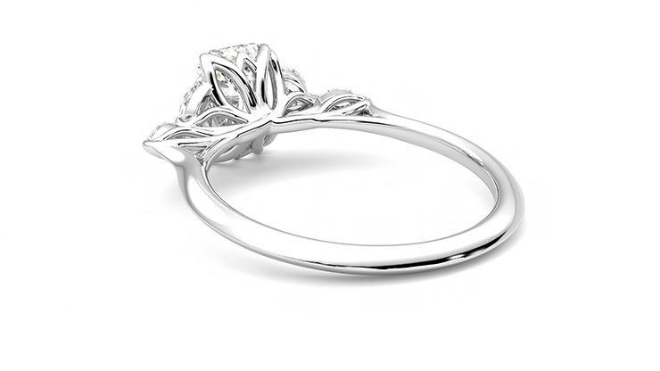 Taylor & Hart Tamora Emerald Engagement Ring 360 degree image 17