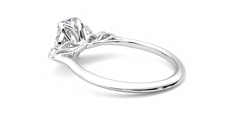Taylor & Hart Tamora Emerald Engagement Ring 360 degree image 18