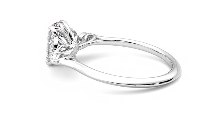 Taylor & Hart Tamora Emerald Engagement Ring 360 degree image 19