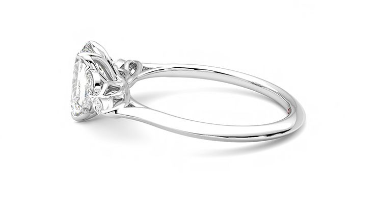 Taylor & Hart Tamora Emerald Engagement Ring 360 degree image 20