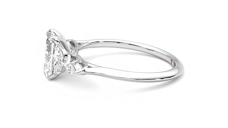 Taylor & Hart Tamora Emerald Engagement Ring 360 degree image 21