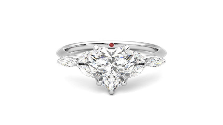 Taylor & Hart Tamora Heart Engagement Ring 360 degree image 0
