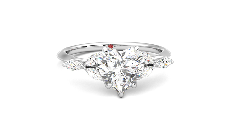Taylor & Hart Tamora Heart Engagement Ring 360 degree image 2