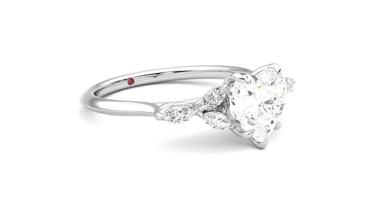 Taylor & Hart Tamora Heart Engagement Ring 360 degree image 6