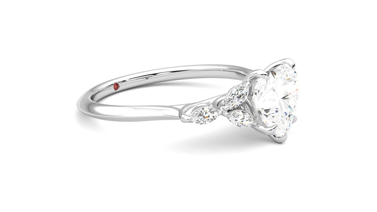 Taylor & Hart Tamora Heart Engagement Ring 360 degree image 7
