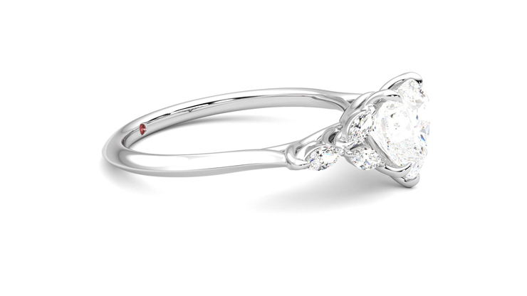 Taylor & Hart Tamora Heart Engagement Ring 360 degree image 8
