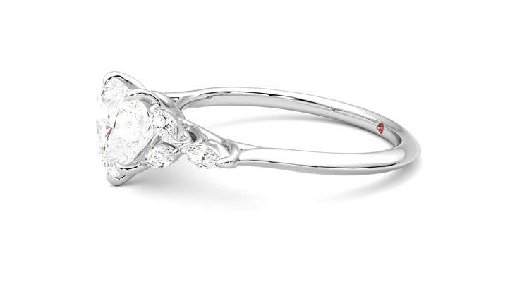 Taylor & Hart Tamora Heart Engagement Ring 360 degree image 22