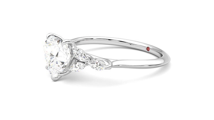 Taylor & Hart Tamora Heart Engagement Ring 360 degree image 23