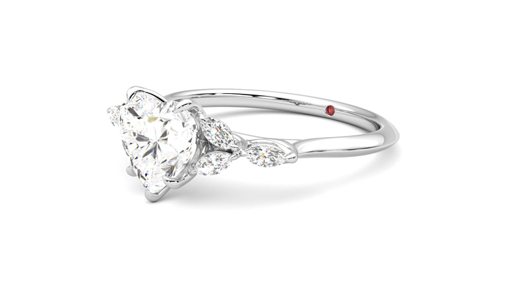 Taylor & Hart Tamora Heart Engagement Ring 360 degree image 24