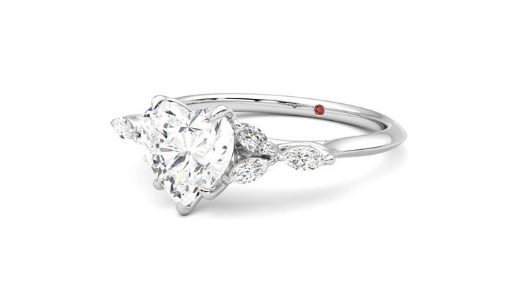 Taylor & Hart Tamora Heart Engagement Ring 360 degree image 25