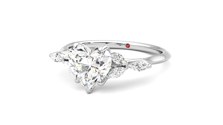 Taylor & Hart Tamora Heart Engagement Ring 360 degree image 26