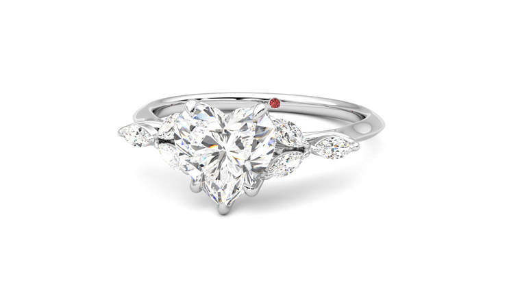 Taylor & Hart Tamora Heart Engagement Ring 360 degree image 27