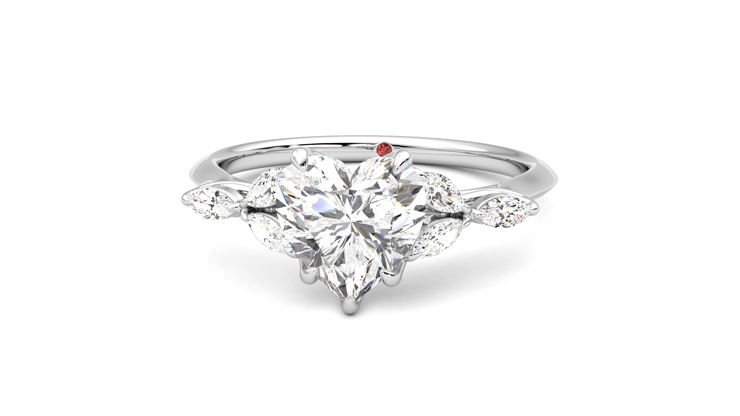Taylor & Hart Tamora Heart Engagement Ring 360 degree image 28
