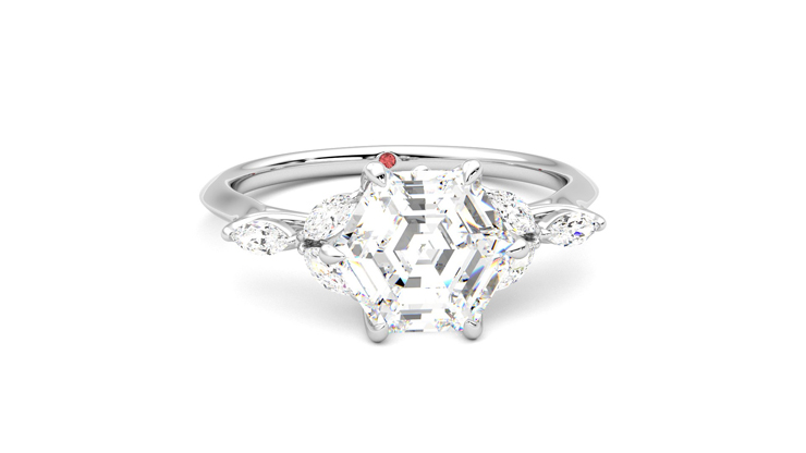 Taylor & Hart Tamora Hexagonal Engagement Ring 360 degree image 2
