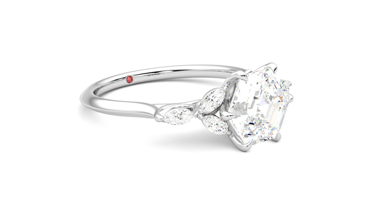 Taylor & Hart Tamora Hexagonal Engagement Ring 360 degree image 6
