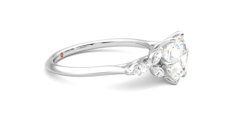 Taylor & Hart Tamora Hexagonal Engagement Ring 360 degree image 8