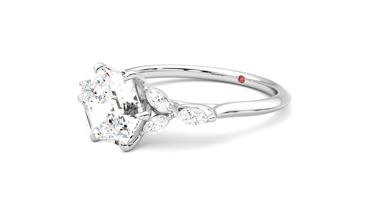 Taylor & Hart Tamora Hexagonal Engagement Ring 360 degree image 24