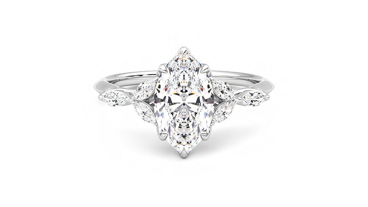 Taylor & Hart Tamora Marquise Engagement Ring 360 degree image 0