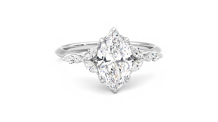 Taylor & Hart Tamora Marquise Engagement Ring 360 degree image 2