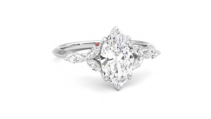 Taylor & Hart Tamora Marquise Engagement Ring 360 degree image 3