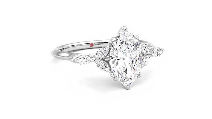 Taylor & Hart Tamora Marquise Engagement Ring 360 degree image 4