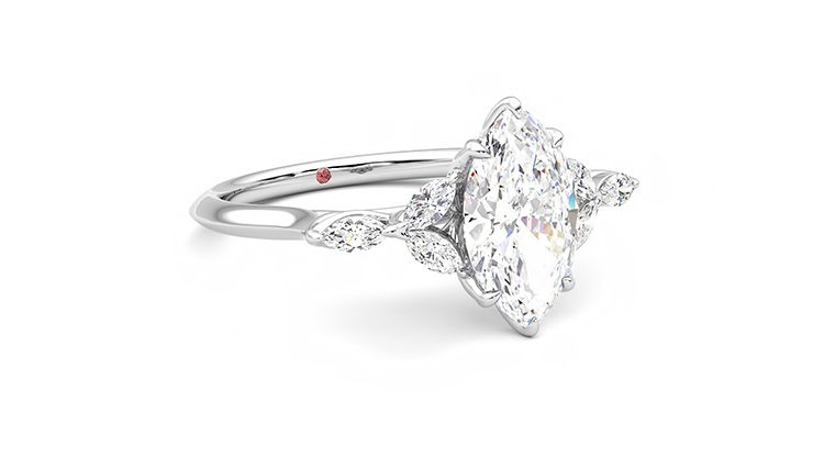 Taylor & Hart Tamora Marquise Engagement Ring 360 degree image 5