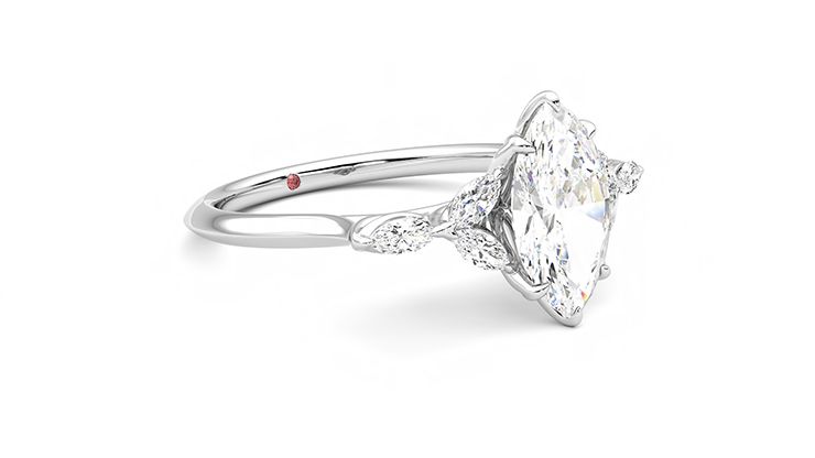Taylor & Hart Tamora Marquise Engagement Ring 360 degree image 6
