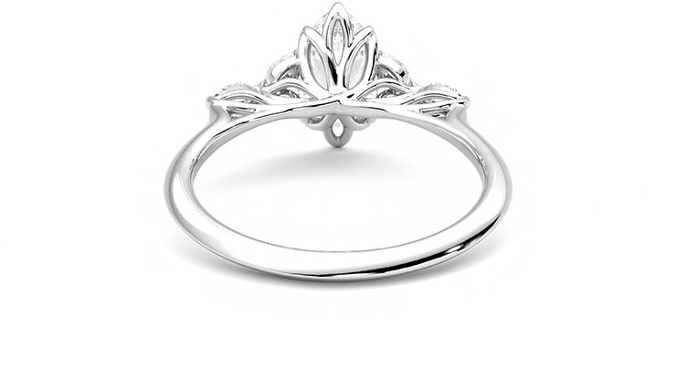 Taylor & Hart Tamora Marquise Engagement Ring 360 degree image 15