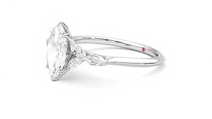 Taylor & Hart Tamora Marquise Engagement Ring 360 degree image 23