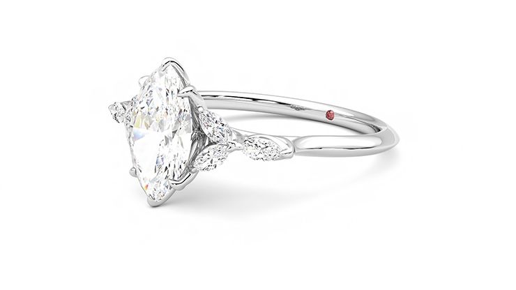 Taylor & Hart Tamora Marquise Engagement Ring 360 degree image 24