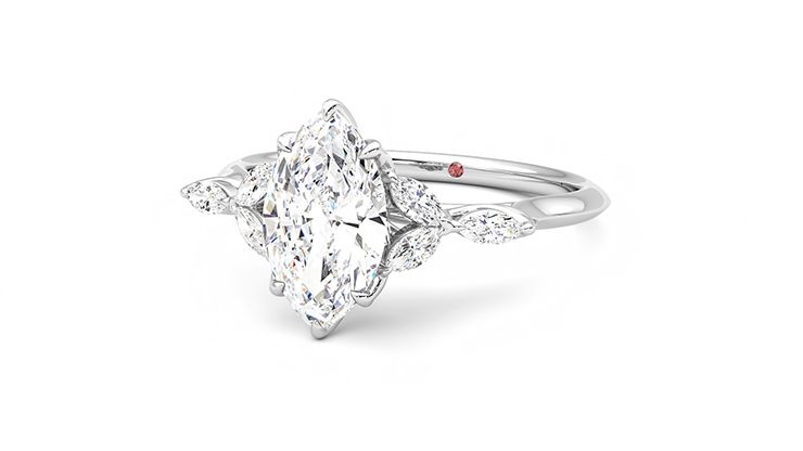 Taylor & Hart Tamora Marquise Engagement Ring 360 degree image 26