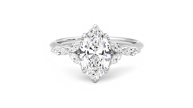 Taylor & Hart Tamora Marquise Engagement Ring 360 degree image 29