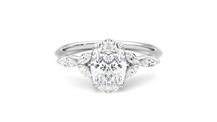 Taylor & Hart Tamora Oval Engagement Ring 360 degree image 0