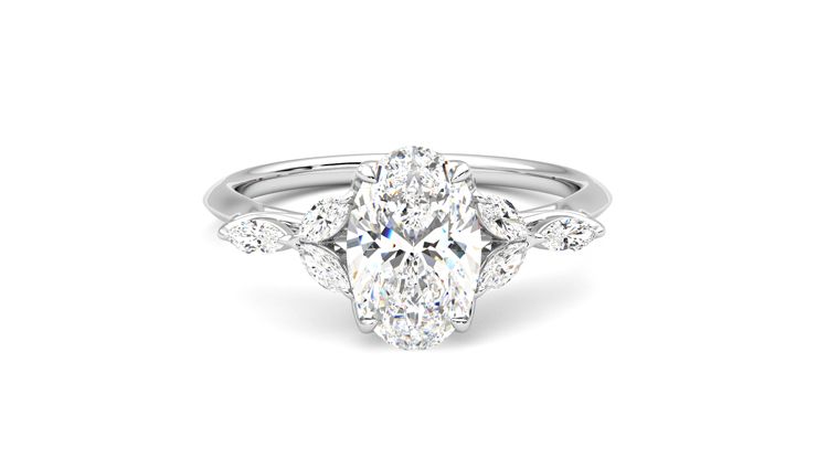Taylor & Hart Tamora Oval Engagement Ring 360 degree image 1