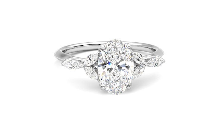 Taylor & Hart Tamora Oval Engagement Ring 360 degree image 2