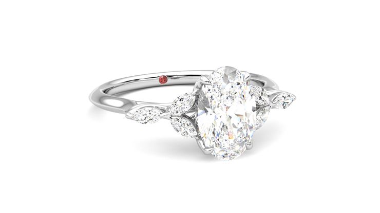 Taylor & Hart Tamora Oval Engagement Ring 360 degree image 4