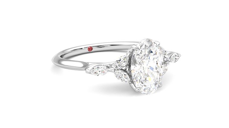 Taylor & Hart Tamora Oval Engagement Ring 360 degree image 5