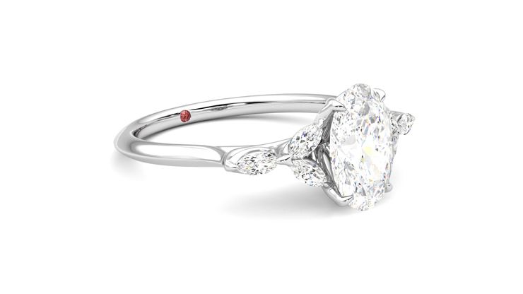 Taylor & Hart Tamora Oval Engagement Ring 360 degree image 6