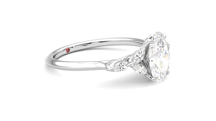 Taylor & Hart Tamora Oval Engagement Ring 360 degree image 7