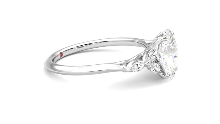 Taylor & Hart Tamora Oval Engagement Ring 360 degree image 8