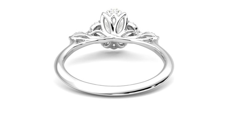 Taylor & Hart Tamora Oval Engagement Ring 360 degree image 15