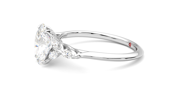 Taylor & Hart Tamora Oval Engagement Ring 360 degree image 22