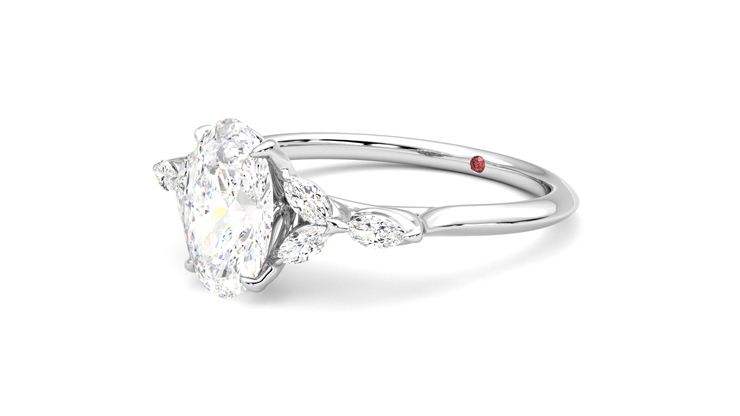Taylor & Hart Tamora Oval Engagement Ring 360 degree image 24
