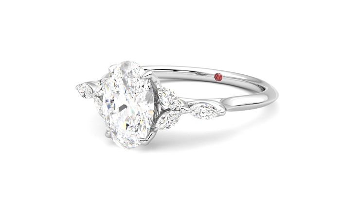 Taylor & Hart Tamora Oval Engagement Ring 360 degree image 25