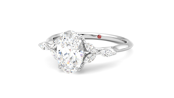 Taylor & Hart Tamora Oval Engagement Ring 360 degree image 26