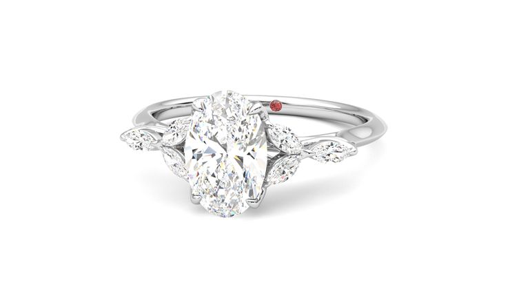 Taylor & Hart Tamora Oval Engagement Ring 360 degree image 27