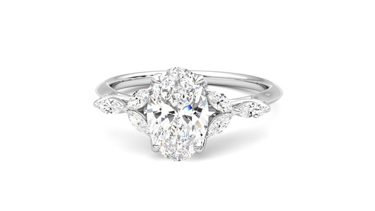 Taylor & Hart Tamora Oval Engagement Ring 360 degree image 28
